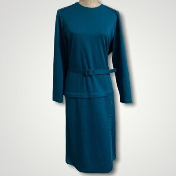 D'ALLAIRD'S Vintage Blue Long Dress Medium / Large - Picture 2 of 14